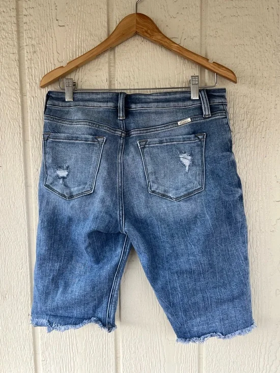Kancan Distressed Denim Shorts Size 29 | High Rise Raw Hem Cutoff Jean Shorts - Picture 3 of 3